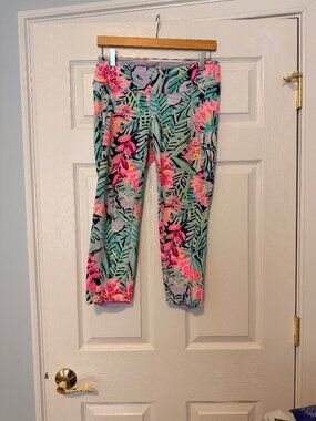 Lilly Pulitzer Active/Yoga Pants (Purple, Green, Pink)- M